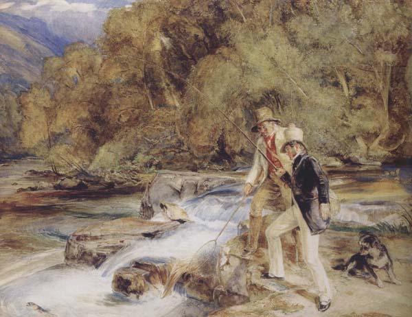 John Frederick Lewis Piscator look you now,you see him plain bring hither the landing net a good one,sixteen inches long See lzaak Walton (mk47)